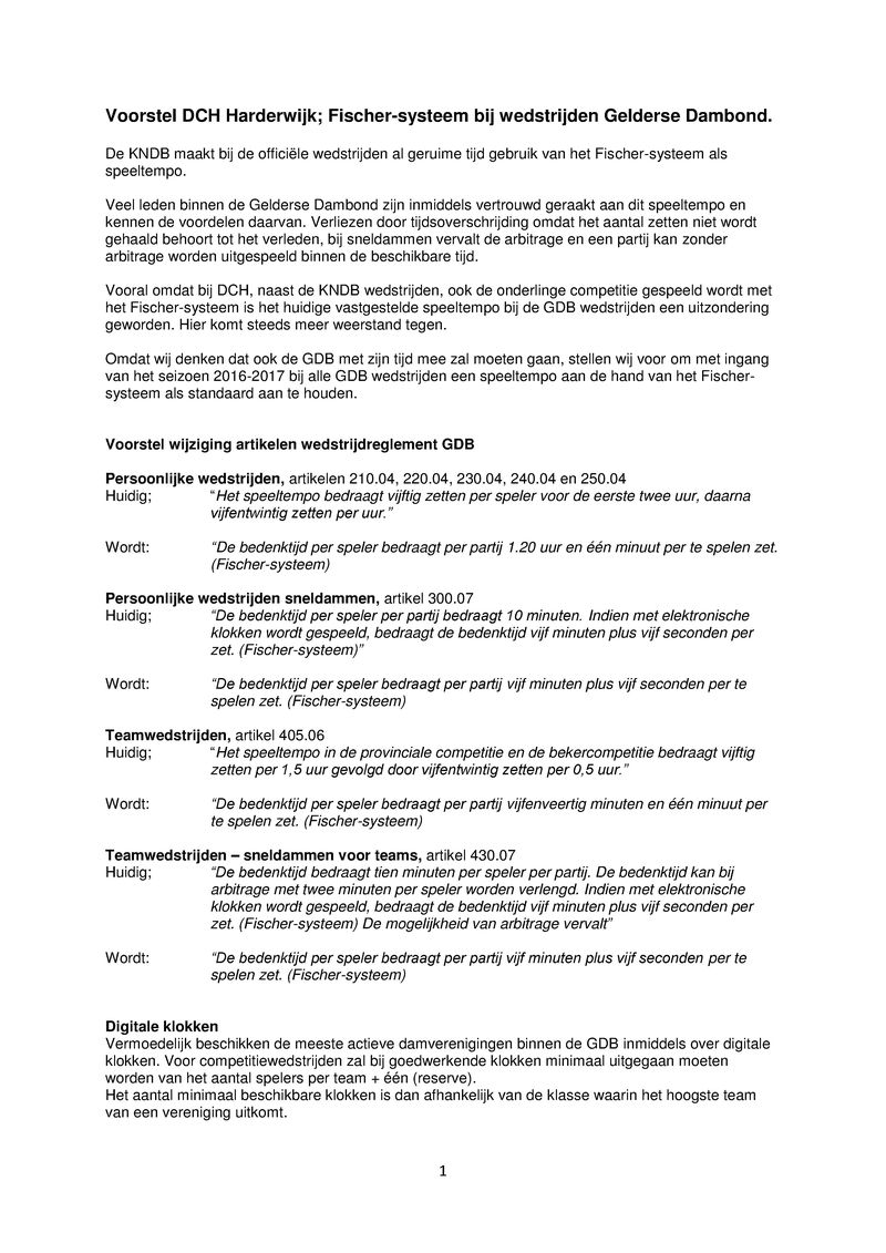 GDB Algemene Ledenvergadering 2016 - Bijlage 03 - Voorstel DCH en preadvies bestuur.pdf (pagina 1)